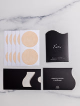 Beige breast tape with nipple covers & double-sided tape