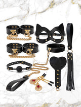 Black box with sensual leather accessories