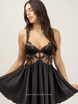 Black lace babydoll