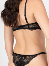 Black lingerie set with lace