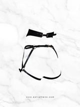 Black Leather Harness Bodysuit