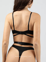 Black Lingerie Set with See-through Details