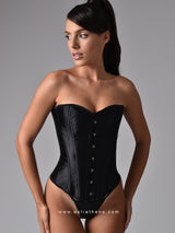 Black zipper front corset