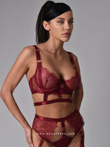 Burgundy lingerie set