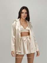 Champagne satin pyjama set