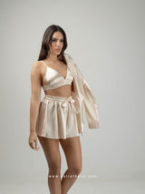 Champagne satin pyjama set