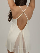 Cut-out satin babydoll