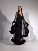 VICTORIA BLACK TULLE LONG