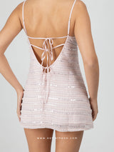 Pink babydoll with tulle and sequins
