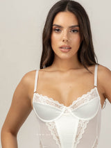 White lingerie corset set