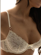 White lingerie set with crochet lace