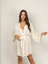 White Nightie Robe Set