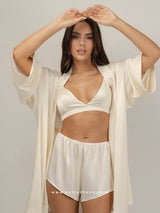 White Nightie Robe Set