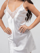White satin bridal set
