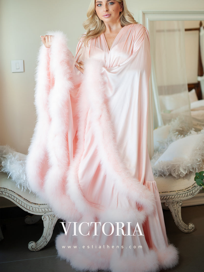 VICTORIA PINK SATIN LONG