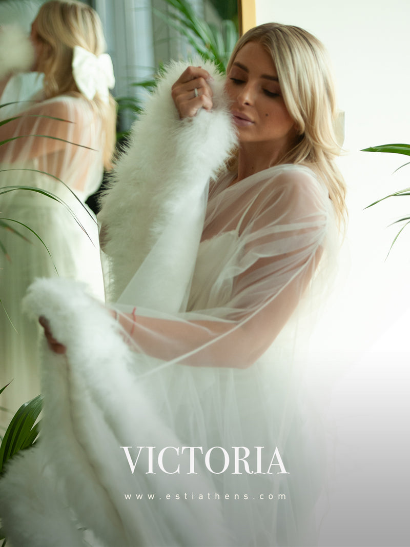 VICTORIA WHITE TULLE LONG