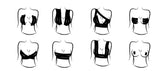 Beige breast tape with nipple covers & double-sided tape