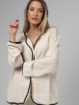 Beige Knit Pajamas