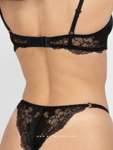 Black lingerie set with lace