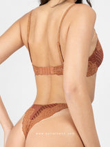 Brown lace lingerie set
