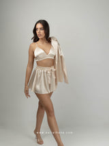 Champagne satin pyjama set 