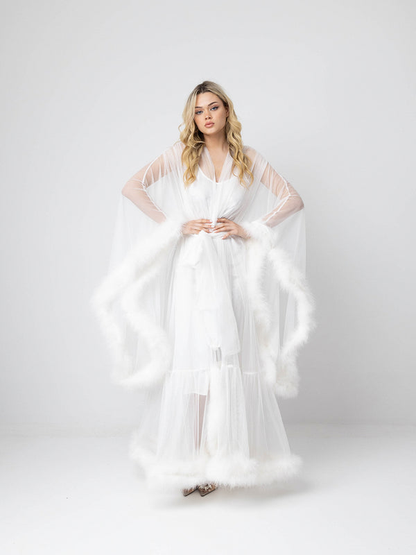 VICTORIA WHITE TULLE LONG