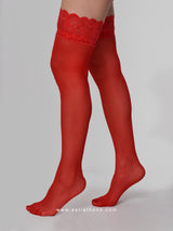 Red lace leg straps
