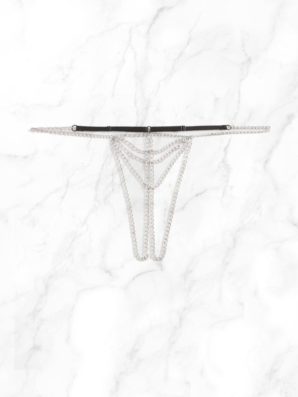 Double Chain String Silver String with Chains | Esti Athens – Esti Athens - Lingerie I ...