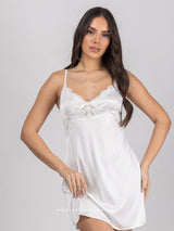 White bridal robe and nightdress set
