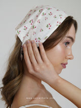 White floral headscarf