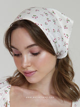 White floral headscarf
