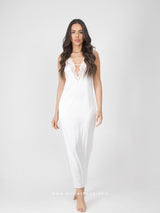 White nightdress with lace bust