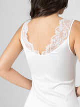 White nightdress with lace bust