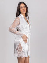 White satin bridal set