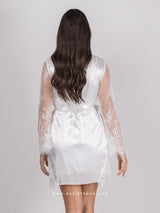White satin bridal set