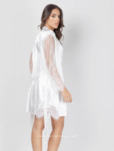 White satin bridal set